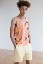 Pastel Yellow Cotton Twill Shorts