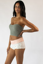 Patterned Fold Over Shorts