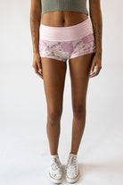 Patterned Fold Over Shorts