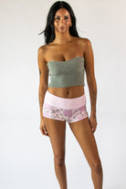 Patterned Fold Over Shorts