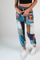 Picture Pocket Patchwork Pants