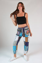 Picture Pocket Patchwork Pants