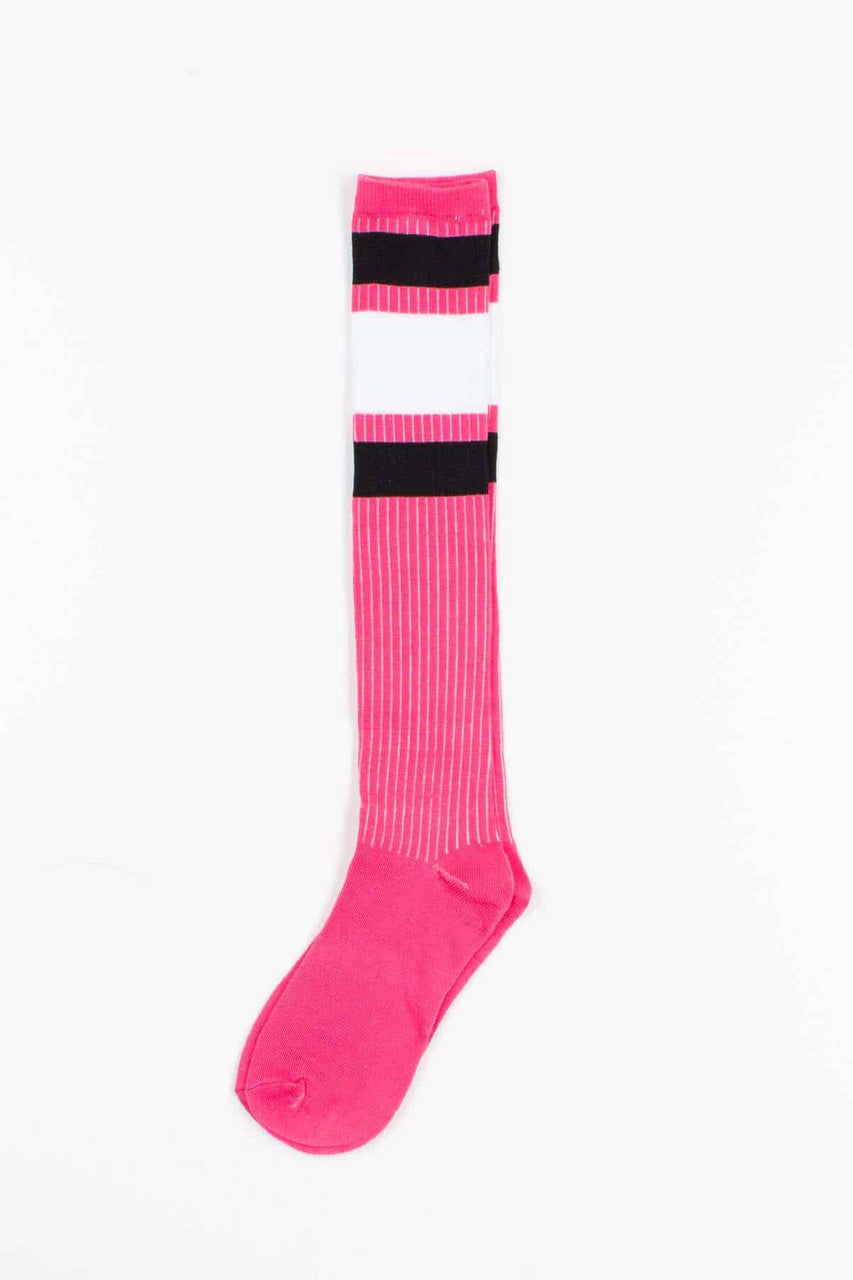 Old School Tube Socks Wide Stripe