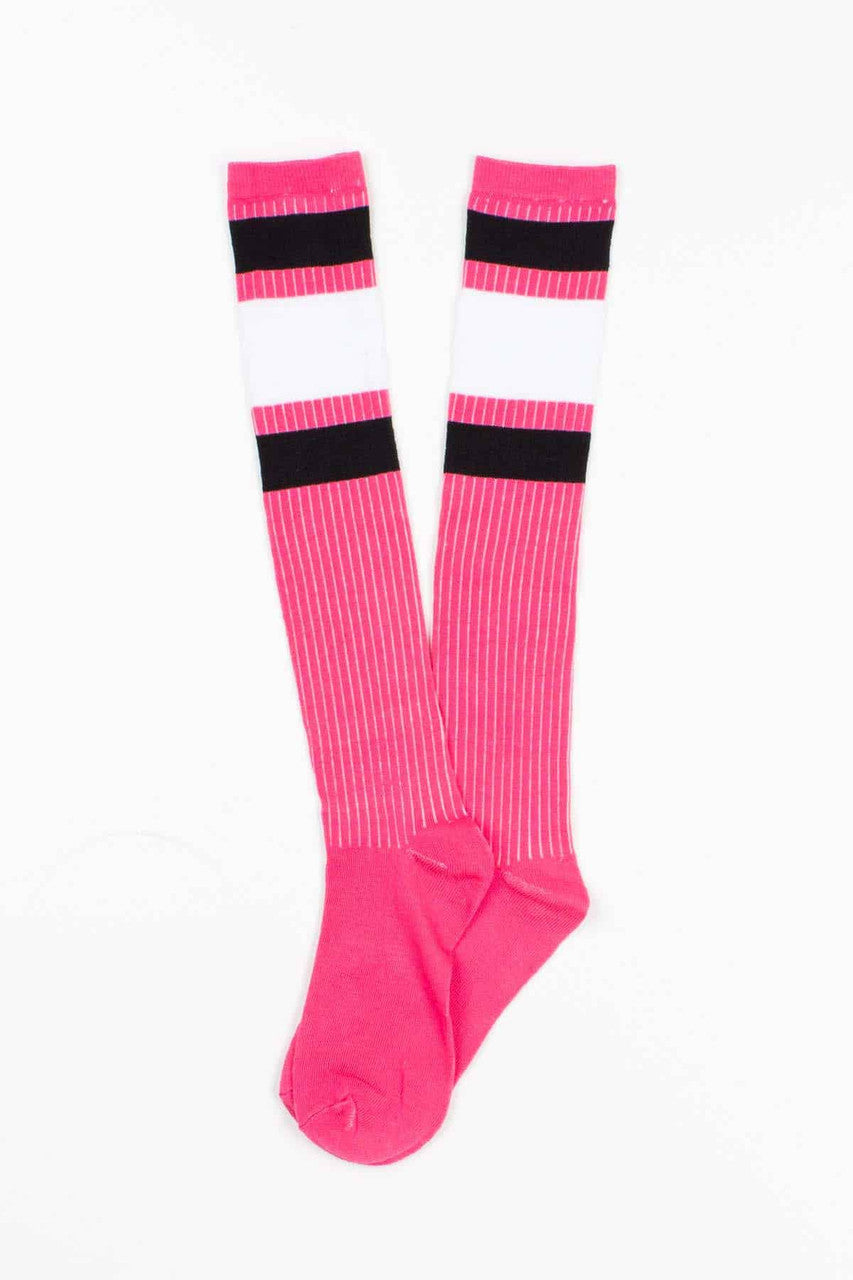 Old School Tube Socks Wide Stripe