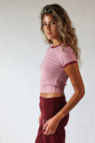 Scallop Edge Contrast Ringer Tee