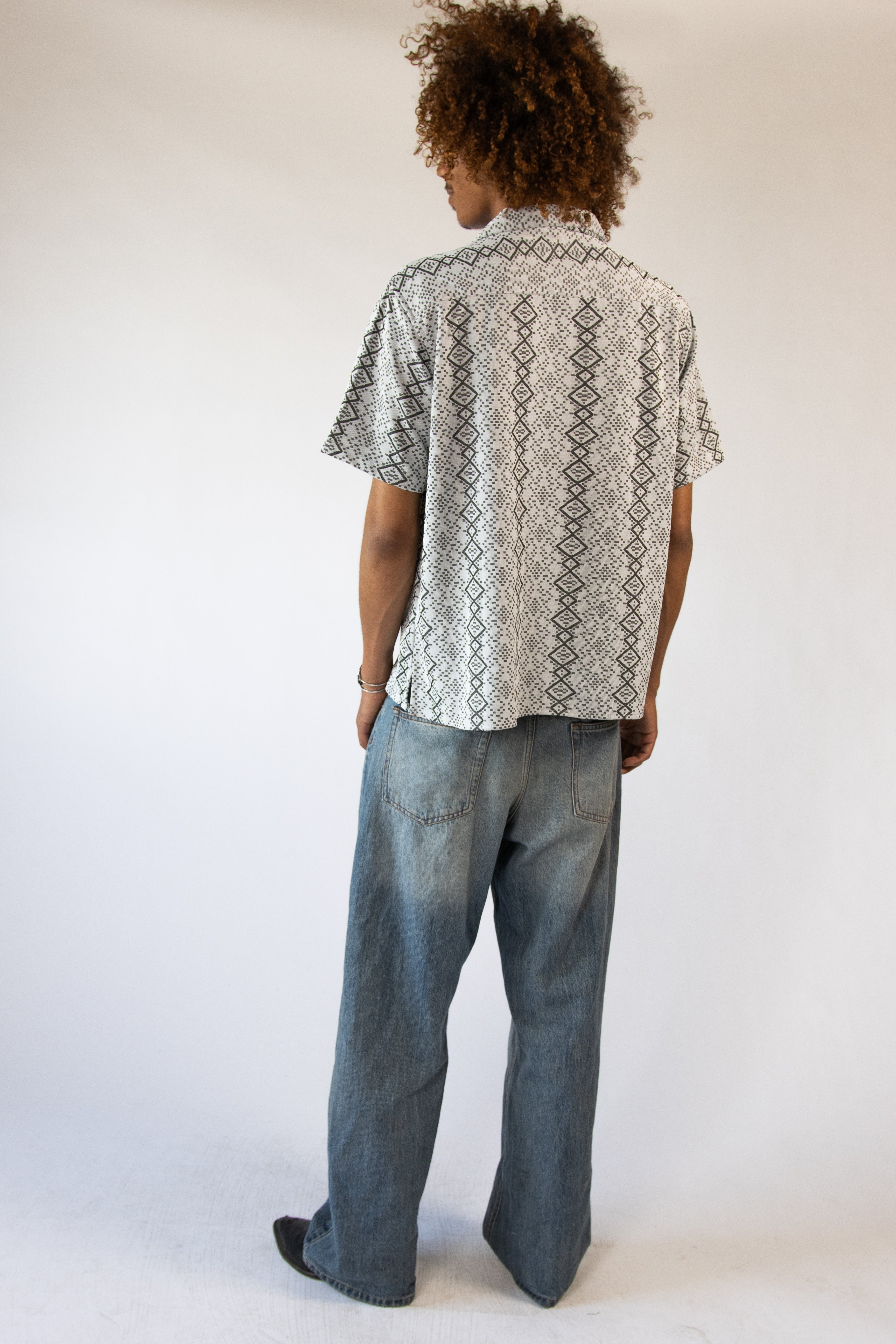 Pixel Diamonds Button Up Shirt