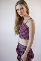 Plaid Corset Top