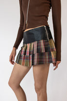 Mixed Plaid Mini Skort