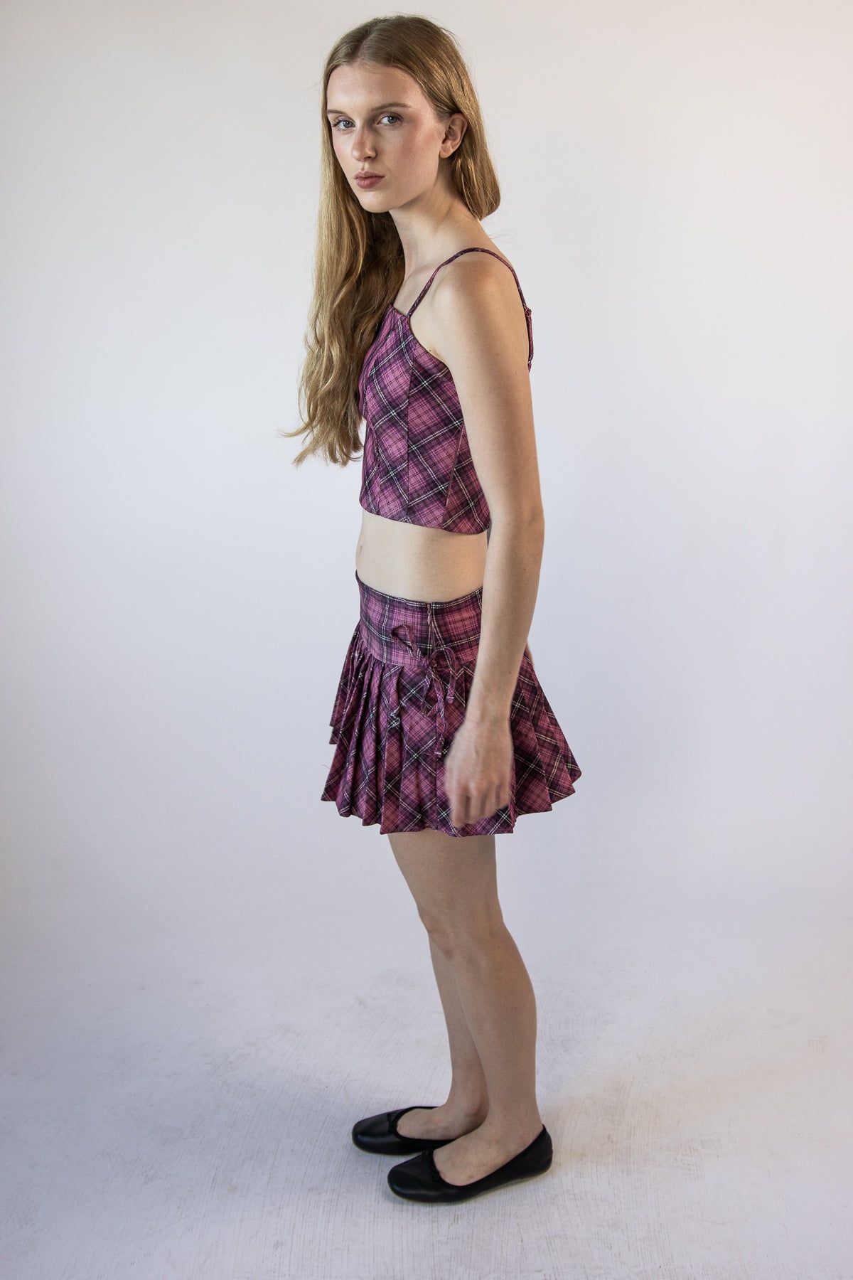 Plaid Pleated Skort