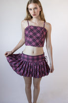 Plaid Pleated Skort
