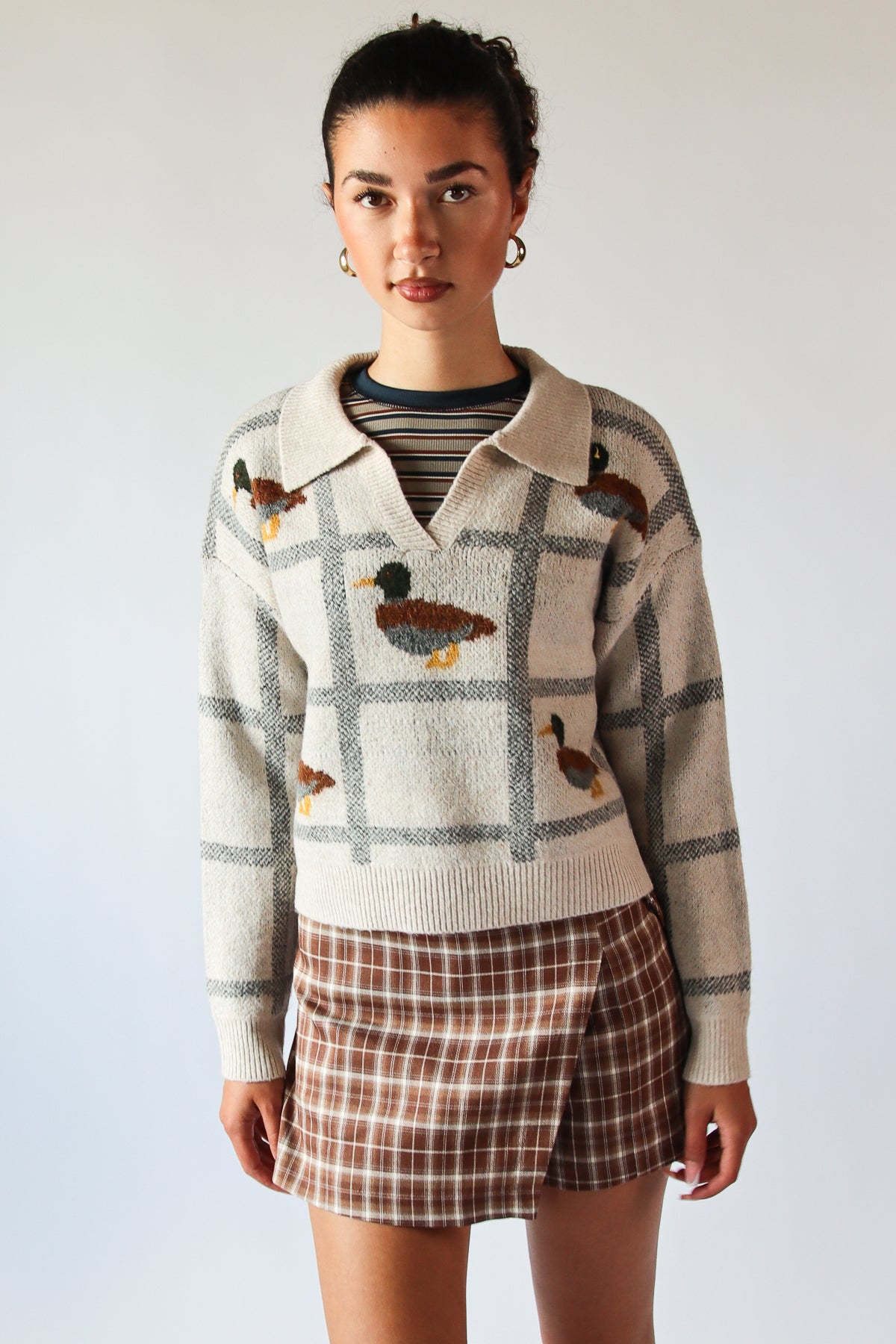 Plaid Mallard Sweater