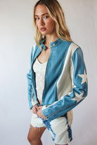Pleather Stars Moto Jacket