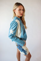 Pleather Stars Moto Jacket