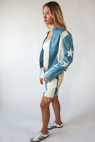 Pleather Stars Moto Jacket