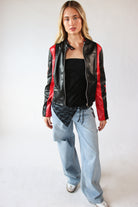 Pleather Stars Moto Jacket