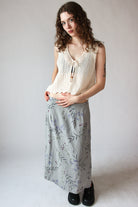 Pointelle Stitch Tie Front Vest Top