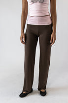 Polka Dot Fold Over Flare Pants