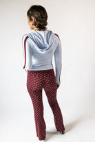 Pin Dot Foldover Flare Leggings