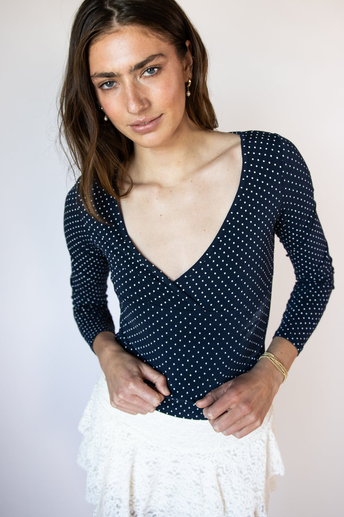 Polka Dot Long Sleeve Top