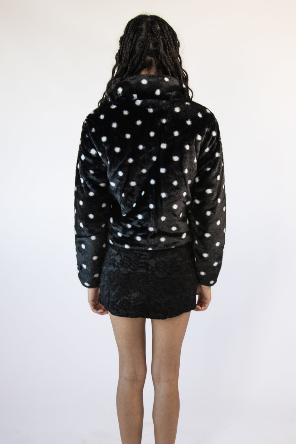 Fuzzy Polka Dot Jacket