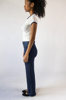 Polka Dot Fold Over Flare Pants