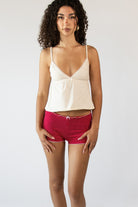 Pin Dot Marrow Edge Mini Shorts