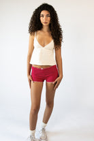 Pin Dot Marrow Edge Mini Shorts