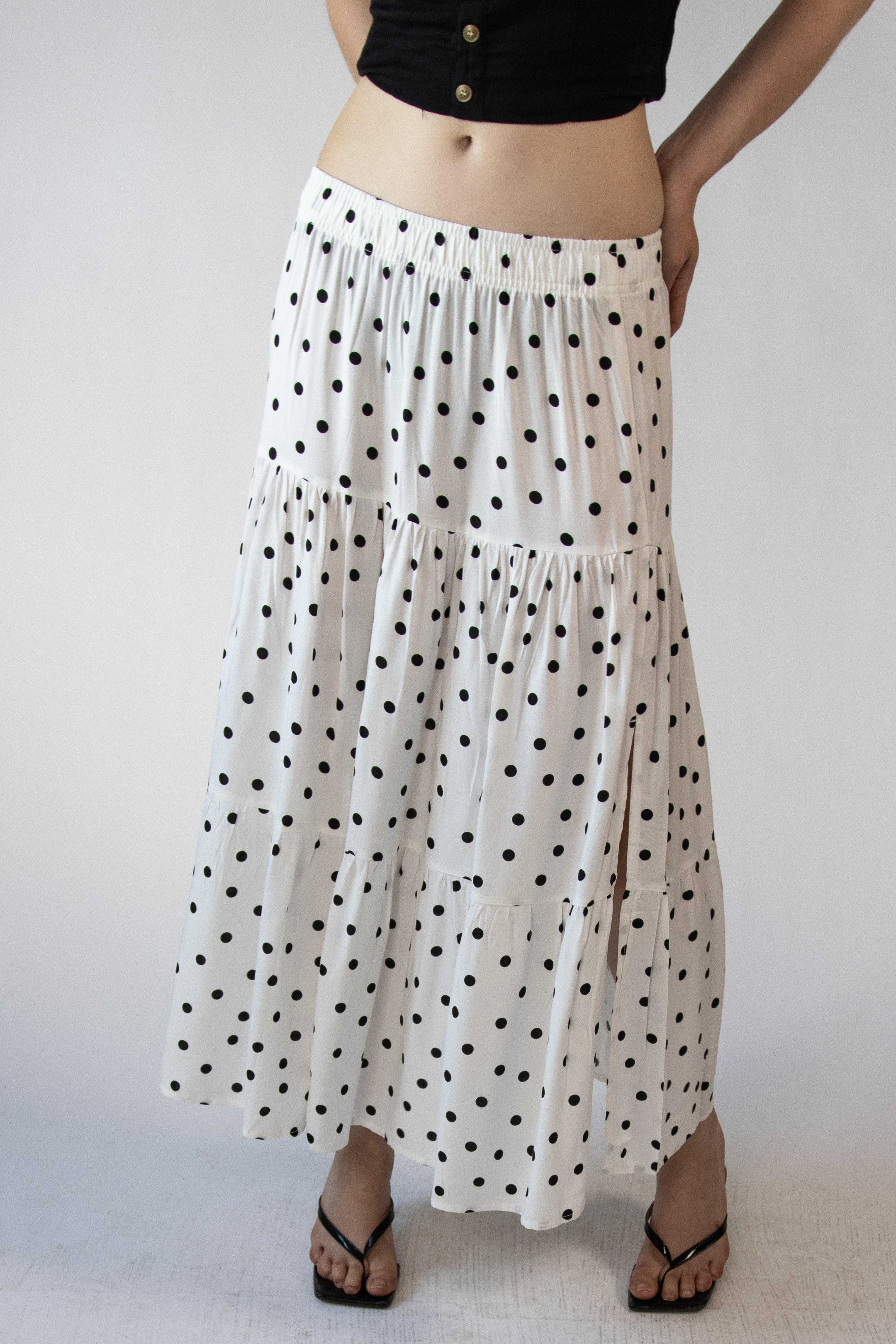 Polka Dot Tiered Maxi Skirt – Ragstock