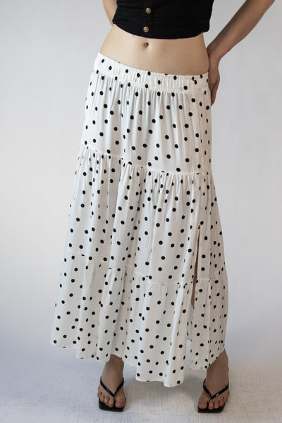 Polka Dot Tiered Maxi Skirt – Ragstock