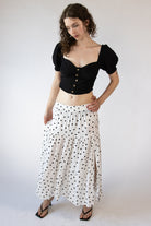 Polka Dot Tiered Maxi Ski