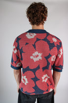 Flower Knit Button Up Shirt