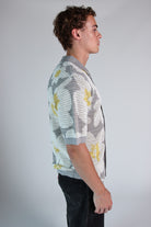 Flower Knit Button Up Shirt