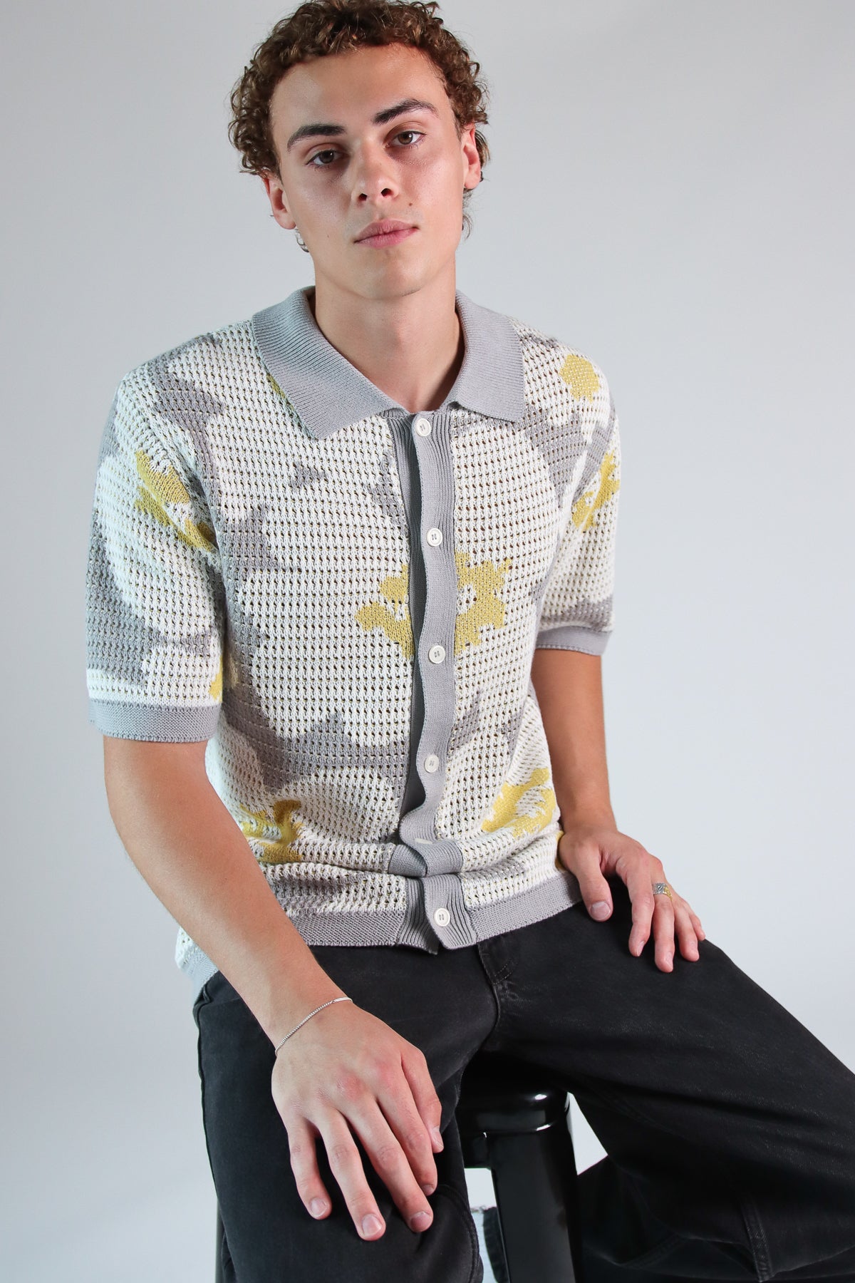 Pressed Flower Knit Button Up – Ragstock