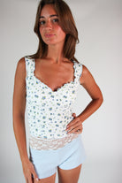 Ruffle Trim Bustier Tank