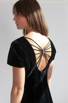 Vintage Rhapsody Black Velvet Dress