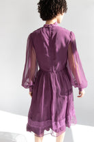 Vintage Purple Lace Prairie Dress