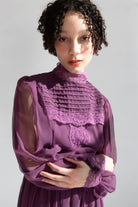 Vintage Purple Lace Prairie Dress