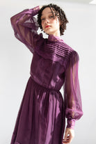Vintage Purple Lace Prairie Dress