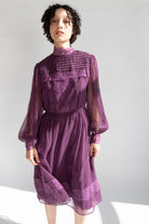 Vintage Purple Lace Prairie Dress