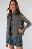 Cropped Puffer Vest
