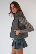 Cropped Puffer Vest