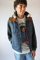 Quilted Cord Fleece Hoodie Vest