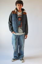 Quilted Cord Fleece Hoodie Vest