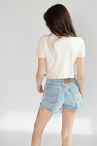 Vintage Homemade Janis Joplin Cropped T-Shirt (1960s)