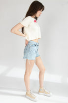 Vintage Homemade Janis Joplin Cropped T-Shirt (1960s)