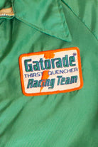 Gatorade racing team patch on a green jacket