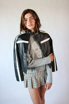 Stripe Moto Jacket