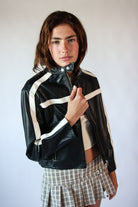 Stripe Moto Jacket