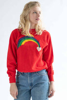 Rainbow Heart Applique Sweatshirt