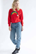Rainbow Heart Applique Sweatshirt